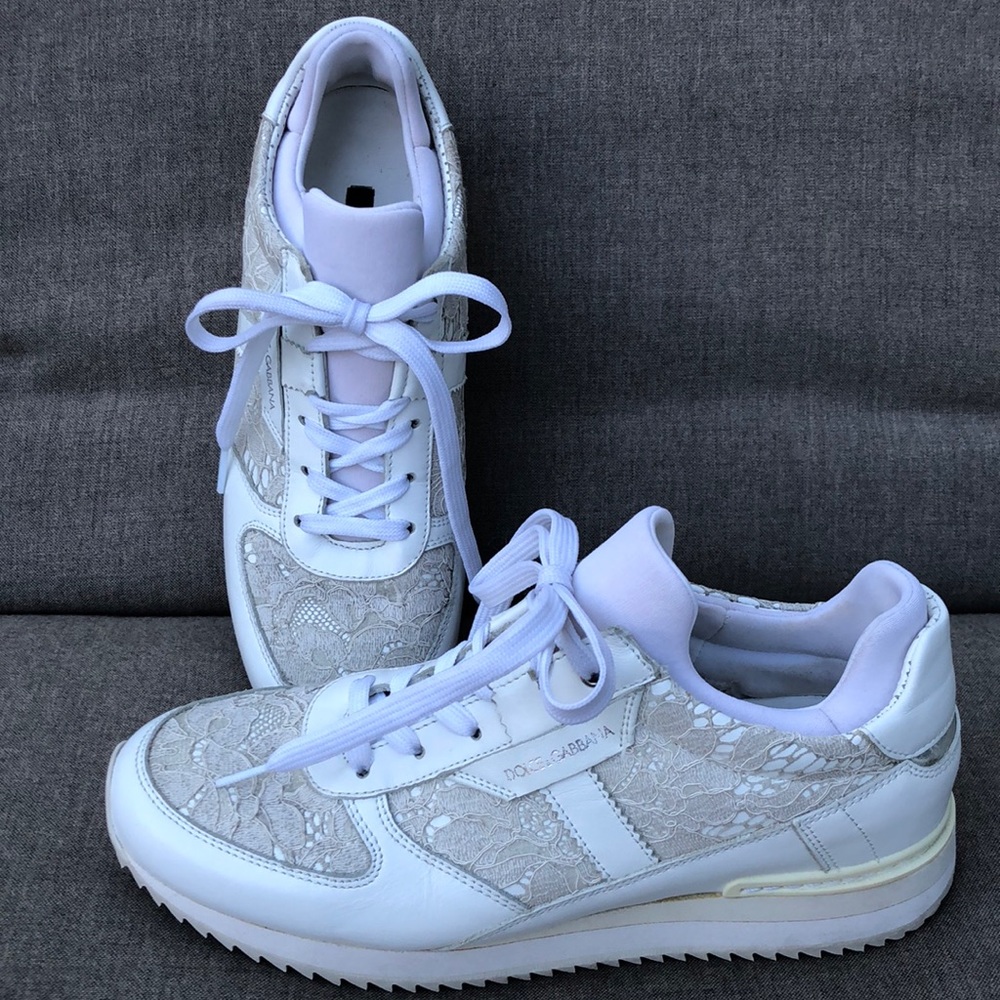 DOLCE & GABBANA Lace & Leather Sneaker
